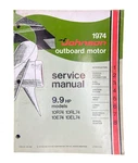 1974 Johnson Outboards Service Manual 9.9 Models JM-7404 1973. Fixed Price $29.95.