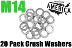 20 Pack - M14 14MM Aluminum Oil Crush Washers / Drain Plug Seal Ring Gasket. Fixed Price $14.99.