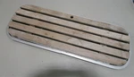 Floor Deck Ski Hatch Hinged Cover Teak Aluminum Frame 37 1/4" X 13 1/2". Fixed Price $129.99.
