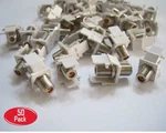 50 Lot F 3GHZ Insert Keystone Modular Coax Cable Sat Tv Connector RG59 RG6 V2. Fixed Price $39.95.