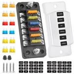 6 Way Fuse Block Blade Box With Negative Bus, Circuit Holder. Fixed Price $22.99.