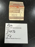 Mercury Quicksilver Plate 20272 (qty 1) Oem "new Old Stock" T4 2-25. Fixed Price $14.50.