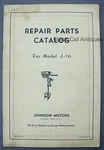 Original 1940 Johnson Outboard Repair Parts Catalog Model J-70 No. 12-104. Fixed Price $34.99.
