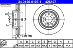 Ate 24.0126-0107.1 Brake Disc For Volvo. Fixed Price $58.06.
