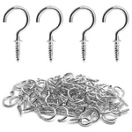 100 Pcs 3/4 Inch Ceiling Cup Hooks Self-tapping Screws For Hanging Silver. Fixed Price $15.15.