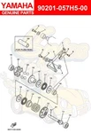 Yamaha Washer, PLATE(39X) 90201-057H5-00. Fixed Price $19.00.