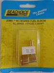 Seachoice 20881 90 Degree Fuel Elbow Brass 1/4" Hose X 3/8" Npt Boat Fitting. Fixed Price $9.95.