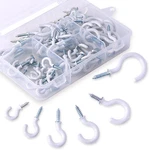 Swpeet 100PCS White Cup Hooks Assortment Kit, Vinyl Coated Ceiling & Wall. Fixed Price $19.95.