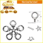 5 Pieces M6 Stainless Steel Eye Bolts Hex Flange Shoulder Lifting Rings. Fixed Price $13.91.