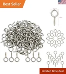 Zinc-plated 1-INCH Eye Shape Screw Hooks 100PCS For Arts & Crafts Projects. Fixed Price $14.99.
