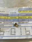 Omc Johnson Evinrude Oem 324025 #34 Orifice. Fixed Price $12.99.