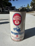 Vintage Nitro 9 Motorcycle Fuel Additive 4 Oz Metal Can Full - Skull Cross Bones. Fixed Price $19.99.