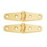 Whitecap Strap Hinge Polished Brass 4" X 1" Pair (S-0604BC). Fixed Price $19.99.