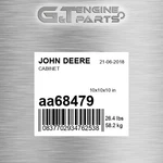 AA68479 Cabinet Fits John Deere (surplus Open Box). Fixed Price $131.51.